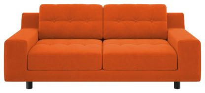 An Image of Habitat Hendricks 2 Seater Velvet Sofa - Teal