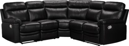 An Image of Argos Home Paolo Corner Manual Recliner Sofa - Brown