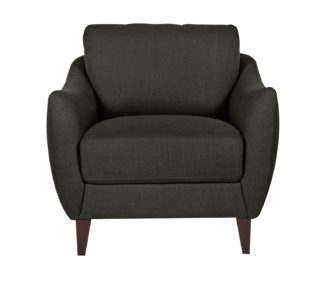 An Image of Argos Home Flynn Fabric Armchair - Charcoal