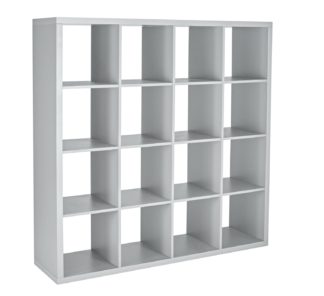 An Image of Habitat Squares Plus 16 Cube Storage Unit - Grey