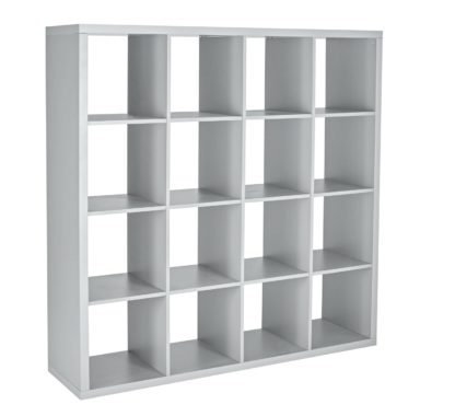 An Image of Habitat Squares Plus 16 Cube Storage Unit - Grey