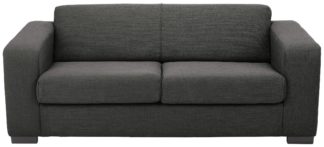 An Image of Habitat Ava Compact 3 Seater Fabric Sofa - Charcoal