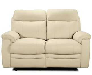 An Image of Argos Home Paolo 2 Seater Manual Recliner Sofa - Ivory