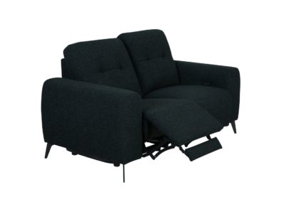 An Image of Habitat Ghost 2 Seater Fabric Recliner Sofa - Charcoal