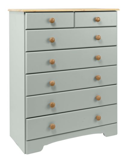 An Image of Argos Home Nordic 5+2 Drawer Chest - Soft White