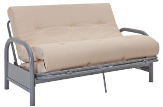 An Image of Argos Home Mexico 2 Seater Futon Sofa Bed - Natural
