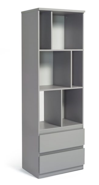 An Image of Habitat Jenson 2 Shelf Bookcase - Grey