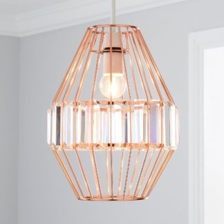 An Image of Medan Acrylic Copper Easy Fit Pendant Copper