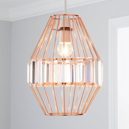 An Image of Medan Acrylic Copper Easy Fit Pendant Copper