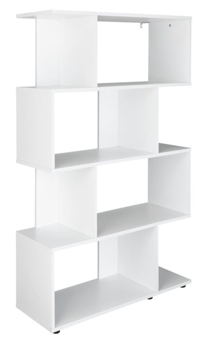 An Image of Habitat Hayward 5 Shelf Bookcase - Black Gloss