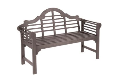 An Image of Greenhurst Lutyens Style 2 Seater Wood Garden Bench - Grey