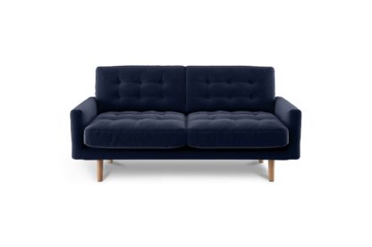 97cf1fb175ba77be70625db118e2dfd3b1a52633cb60ad02301574f2df061bfe.jpg An Image of Habitat Fenner 3 Seater Velvet Sofa - Dark Grey