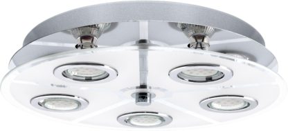 An Image of Eglo Cabo 5 Point LED Round Ceiling Light.