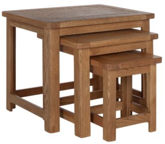 An Image of Habitat Kent Nest of 3 Tables - Oak