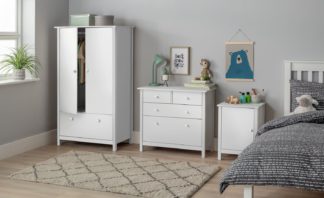 An Image of Habitat Scandinavia 3 Piece 2 Door Wardrobe Set White