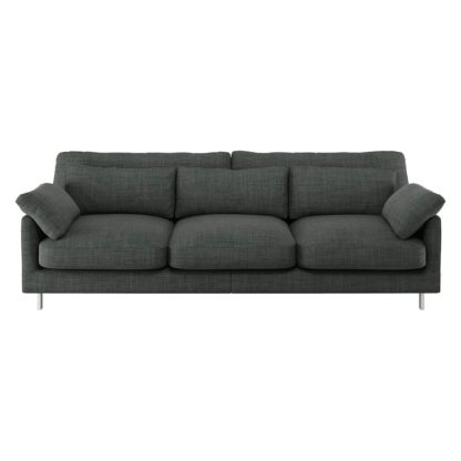 98490fc2ab5c957d4155f96a6147aba2810ffb2104212bfcb5f0530e10649b51.jpg An Image of Habitat Cuscino 3 Seater Fabric Sofa - Charcoal