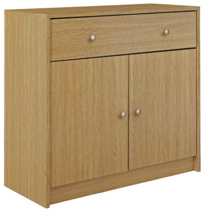 An Image of Habitat 2 Door 1 Drawer Sideboard - Black