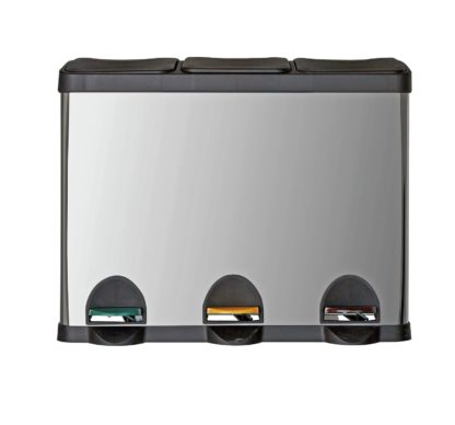 989faa787289176a8da111bda8bf6cf7686a4190c054ee36ce4546fc3c71bb59.jpg An Image of Argos Home 45 Litre Triple Compartment Recycling Bin