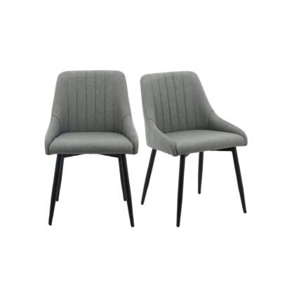 An Image of Kenton Set of 2 Dining Chairs Ink (Blue)