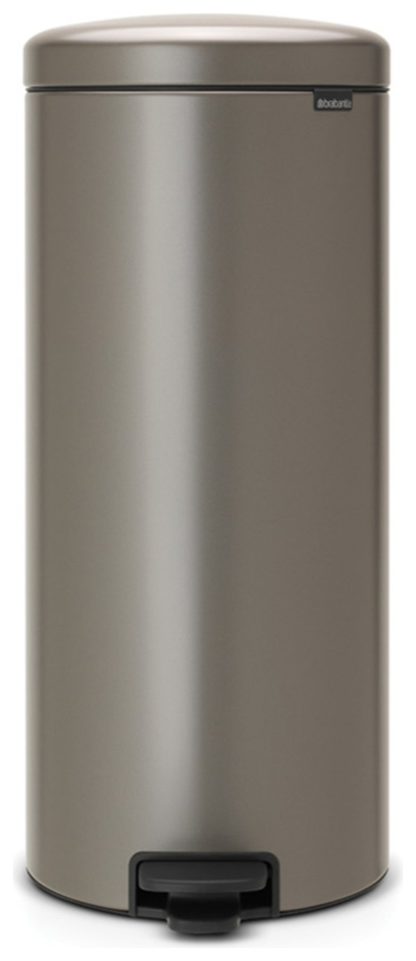 An Image of Brabantia New Icon 30 Litre Bin - Platinum