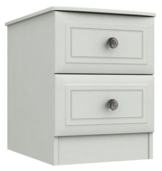 An Image of Rendlesham 2 Drawer Bedside Table - White