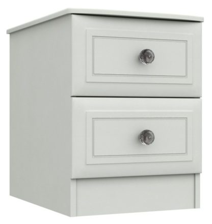 An Image of Rendlesham 2 Drawer Bedside Table - White