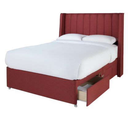 An Image of Sleepeezee Hybrid 2000 2+2 Conti Drawer Kingsize Divan -Rose