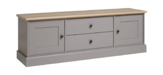 An Image of Habitat Winchester 2 Door 2 Drawer TV Unit - Grey