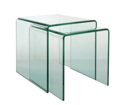 An Image of Habitat Gala Set of 2 Glass Nested Tables