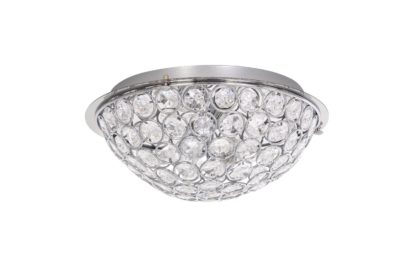 An Image of Argos Home Amelia Beaded Flush Ceiling Light - Chrome