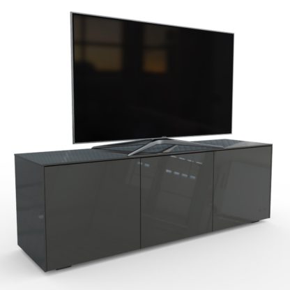 An Image of Frank Olsen Smart LED 3 Door Large TV Unit - Grey