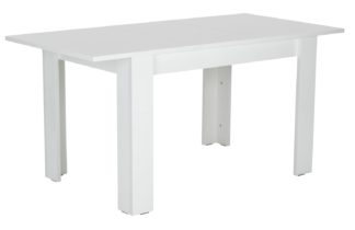 An Image of Habitat Miami Gloss Extending 4 - 6 Seater Table - White