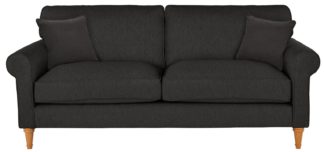 An Image of Habitat William 3 Seater Fabric Sofa - Charcoal