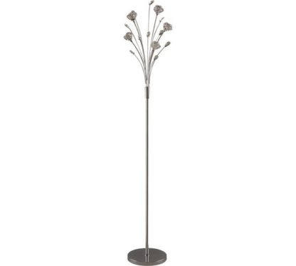 An Image of Argos Home Rosa 5 Light Flower Floor Lamp - Chrome