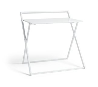 An Image of Habitat Compact Folding Office Desk - White