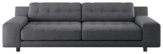 An Image of Habitat Hendricks 4 Seater Fabric Sofa - Charcoal