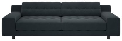 An Image of Habitat Hendricks 4 Seater Velvet Sofa - Teal