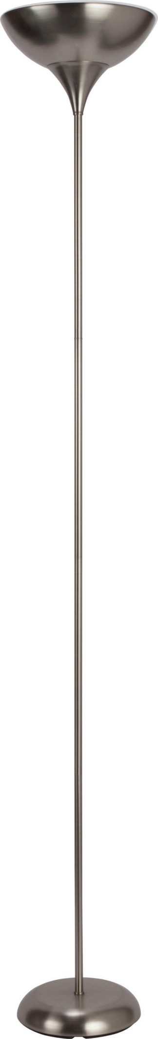 An Image of Argos Home Torchiere Uplighter Floor Lamp - Brushed Chrome