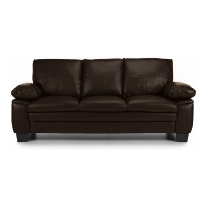 An Image of Texas 3 Seater Bonded Leather Sofa Black