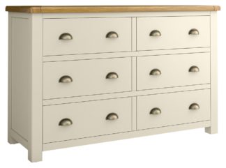 An Image of Habitat Kent 3+3 Drawers - Cream & Oak