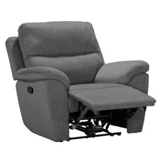 An Image of Argos Home Sandy Fabric Manual Recliner Chair - Charcoal
