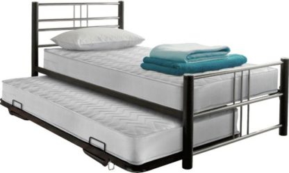 An Image of Argos Home Atlas Metal Guest Bed - Black