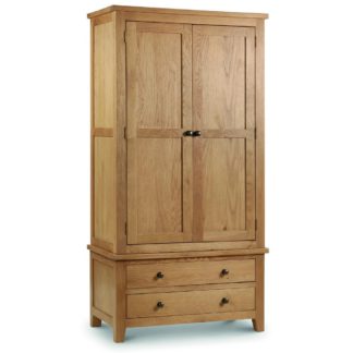 An Image of Julian Bowen Marlborough 2 Door 2 Drawer Wardrobe Natural