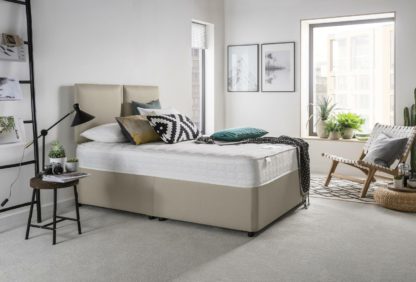 An Image of Silentnight Hatfield Memory Foam Double Divan Bed - Sand