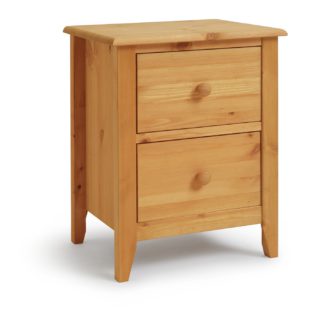 An Image of Colorado 2 Drawer Bedside Table - Pine