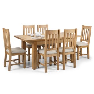 An Image of Astoria Extending Dining Table with 6 Hereford Chairs Oak