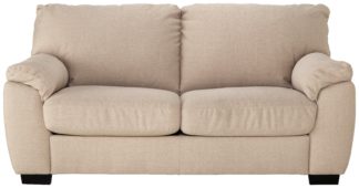 An Image of Argos Home Milano 2 Seater Fabric Sofa Bed - Beige