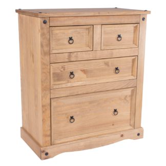 An Image of Corona 2 Over 2 Chest of Drawers Natural