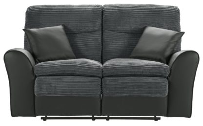 An Image of Argos Home Harry 2 Seater Fabric Recliner Sofa - Charcoal