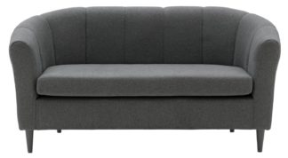 An Image of Habitat Ayres 2 Seater Fabric Tub Sofa - Charcoal